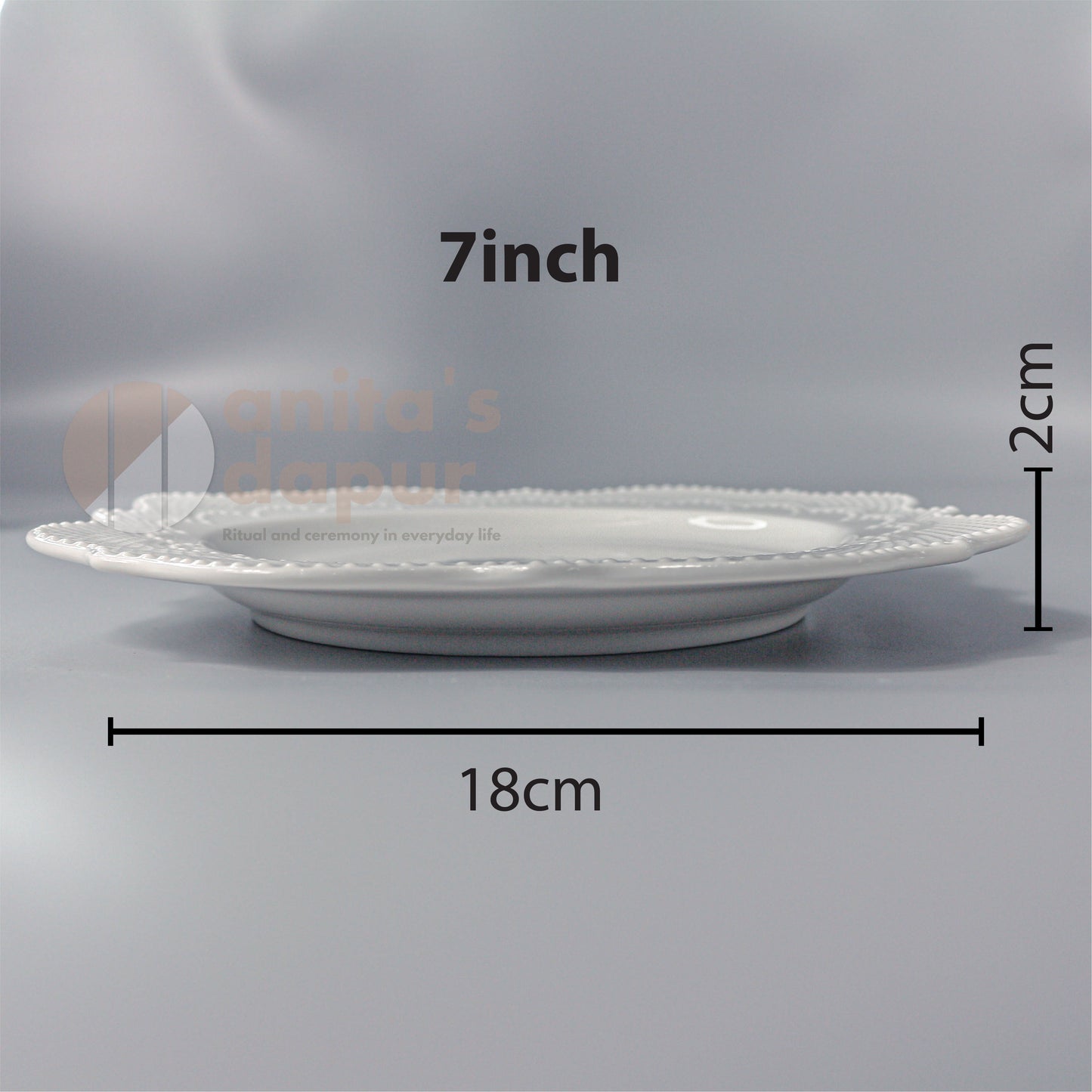 White Lace Square Plate ( 7 inch )