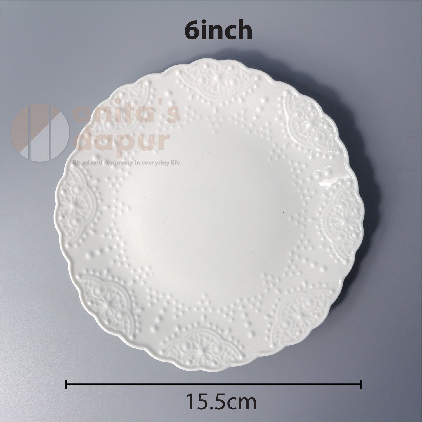 White Lace Plate (6inch , 8.5 inch)