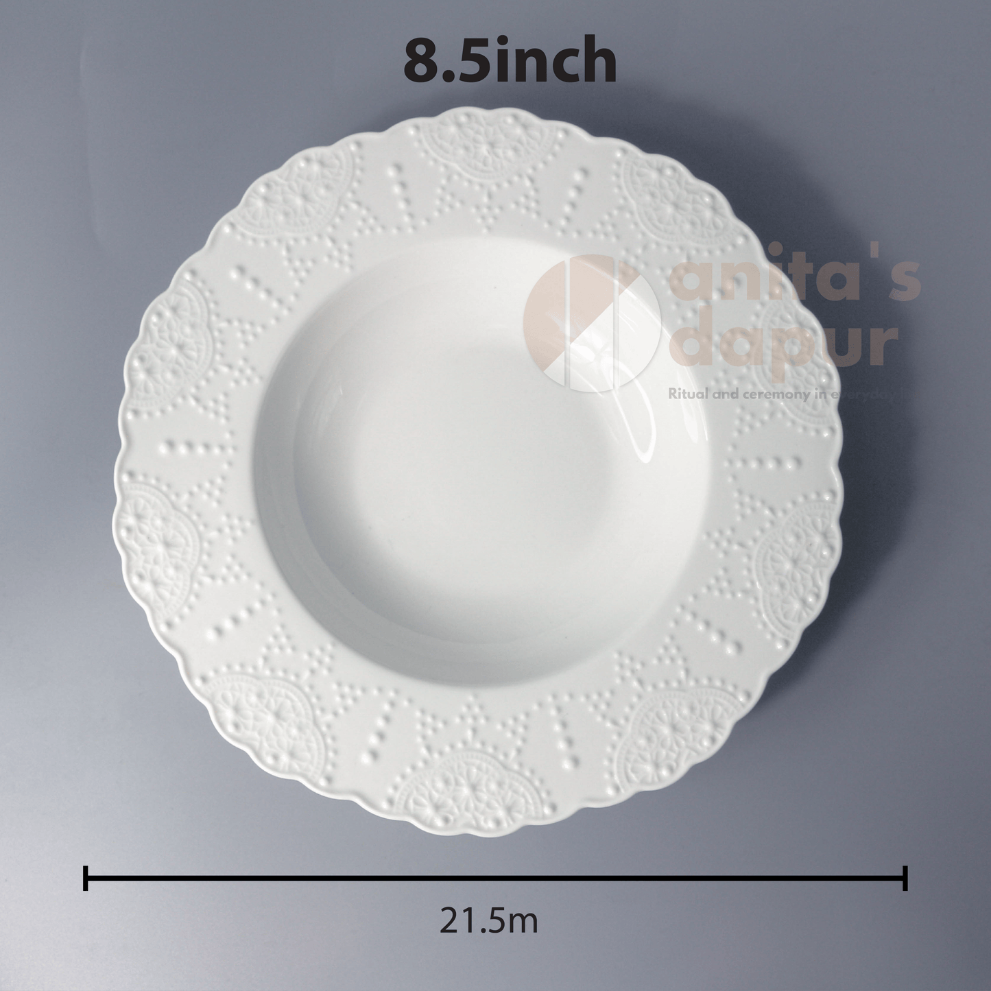 White Lace Plate (6inch , 8.5 inch)