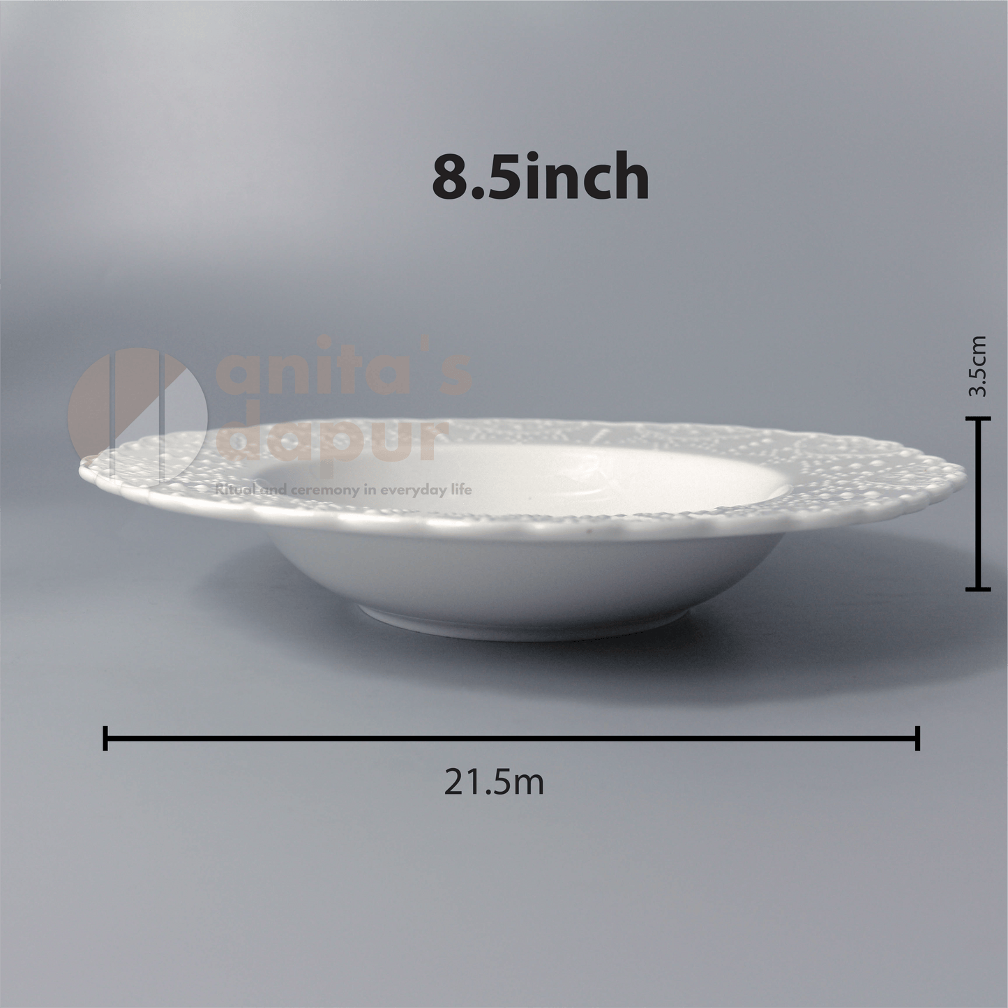 White Lace Plate (6inch , 8.5 inch)