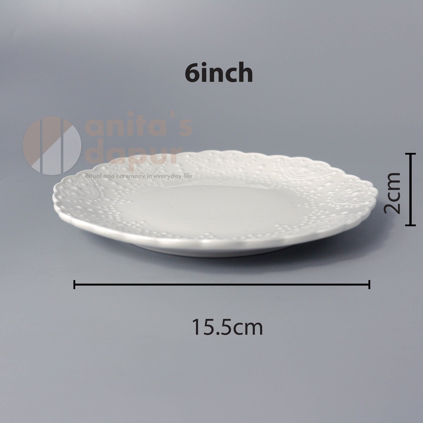 White Lace Plate (6inch , 8.5 inch)