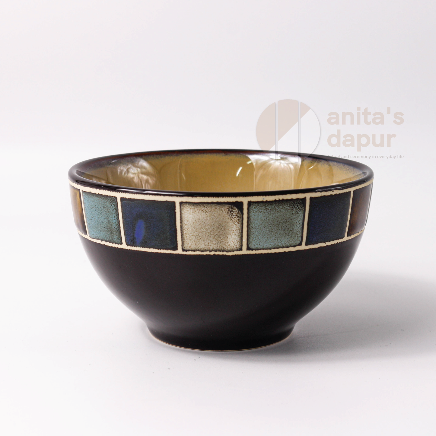 Blue Grid Bowls (4.8 inch , 6 inch , 9 inch)