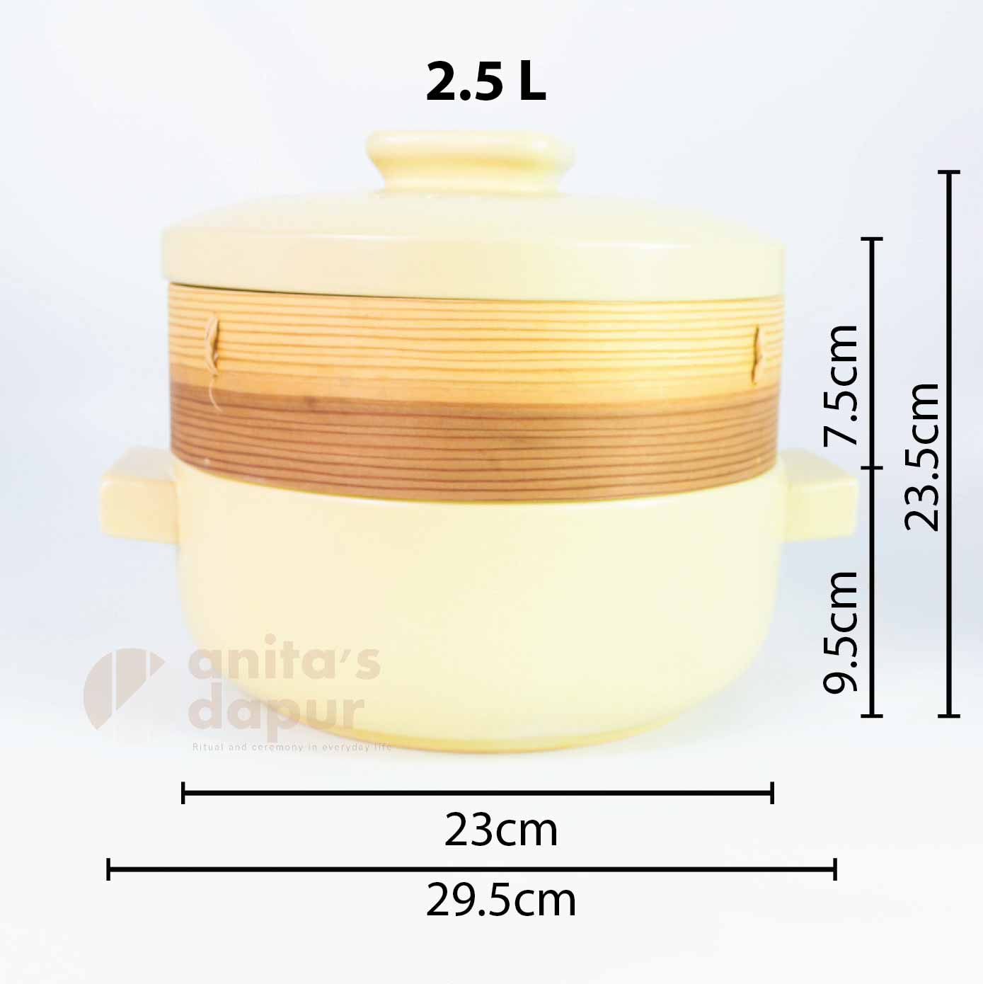 Square Handle Steamer Casserole (2.5L)