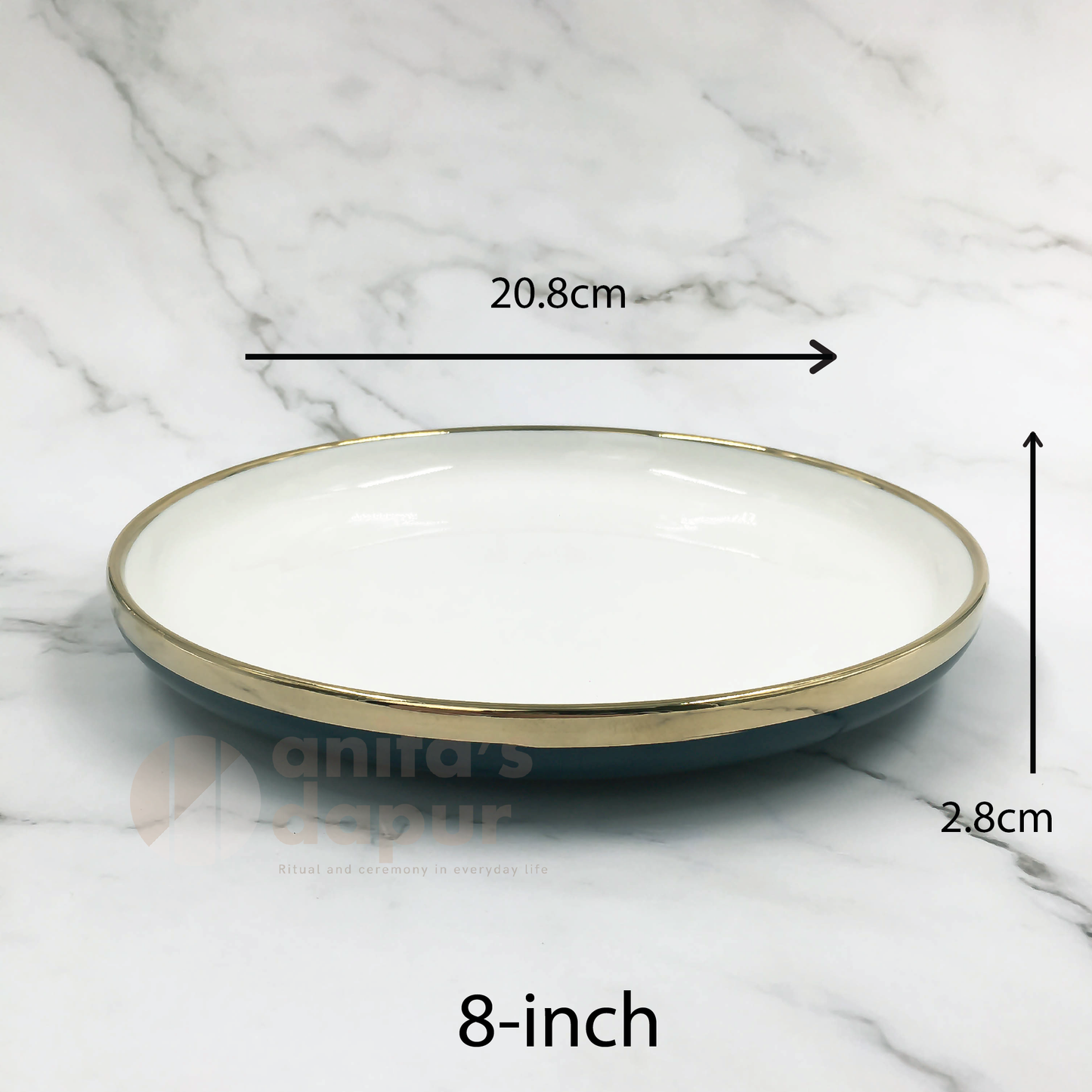 Premium Plate Navy (saucer , 8inch , 9inch , 10inch , 11.5inch)