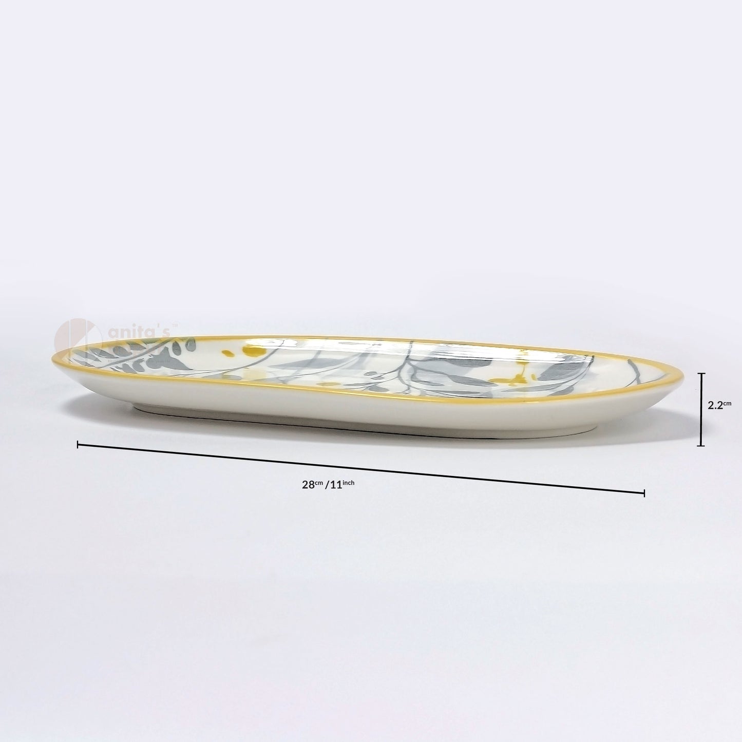 Pastoral Yellow Leaf Plate (8.5 inch , 10.5 inch , 11 inch)