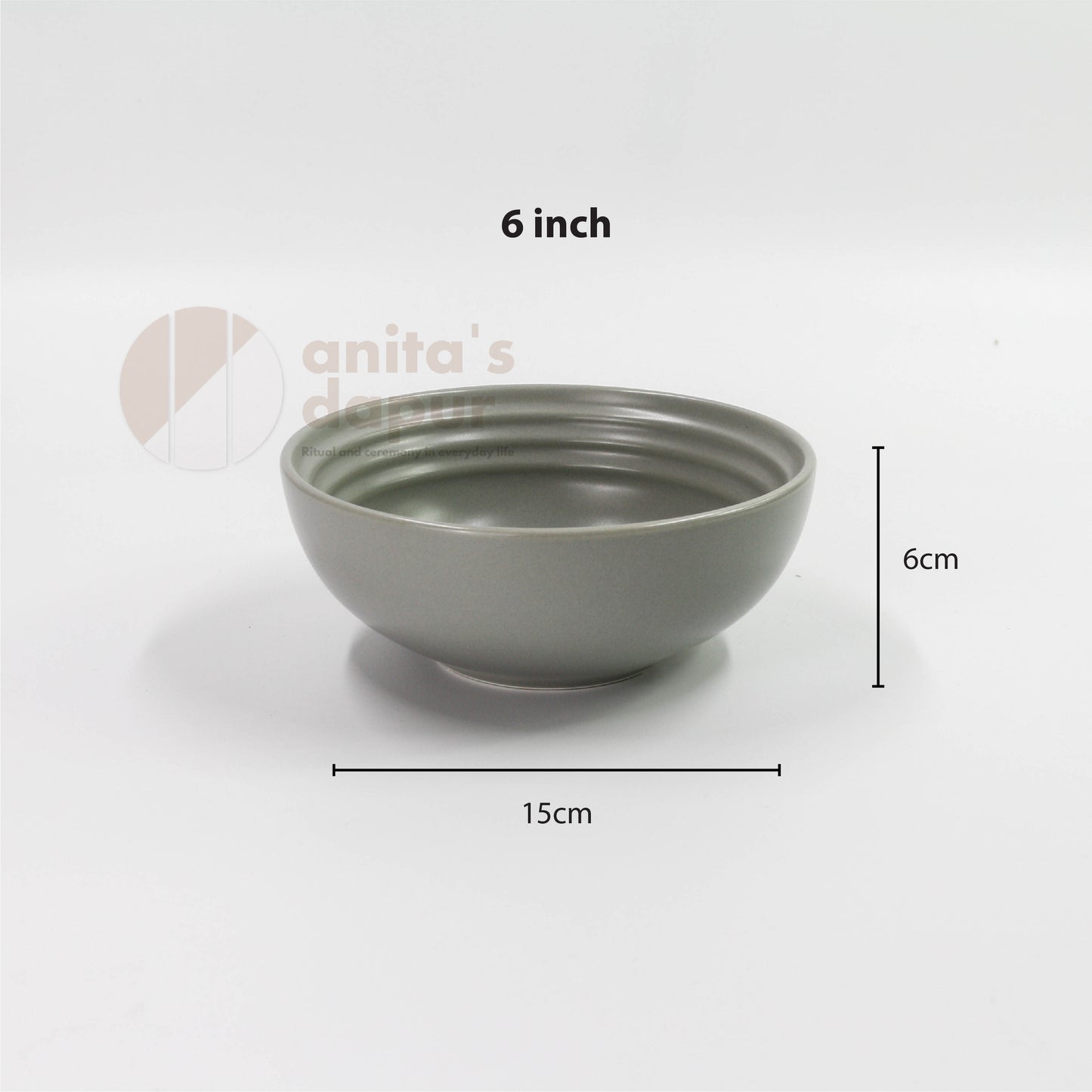 Matte Bowl Grey (6 inch)