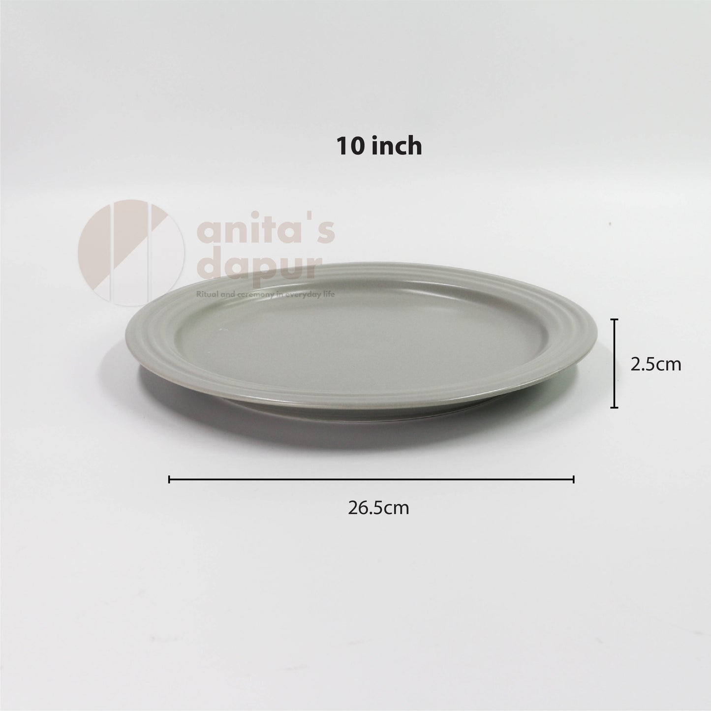 Matte Plate Grey (8 inch , 10 inch)