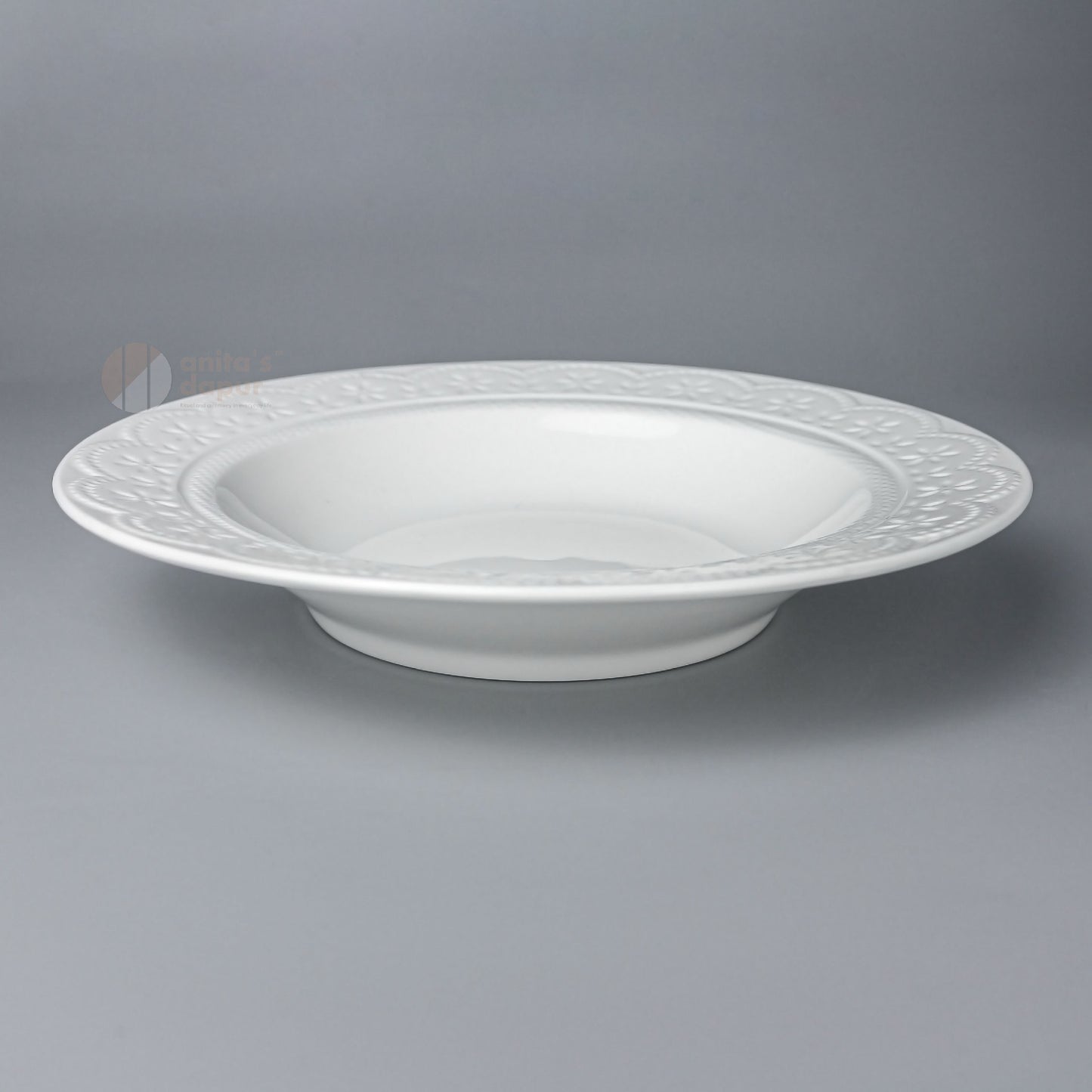 White Lace Deep Plate (9 inch)