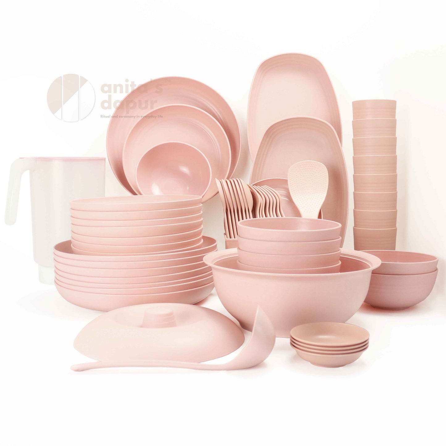 Wheat Straw Pink Set