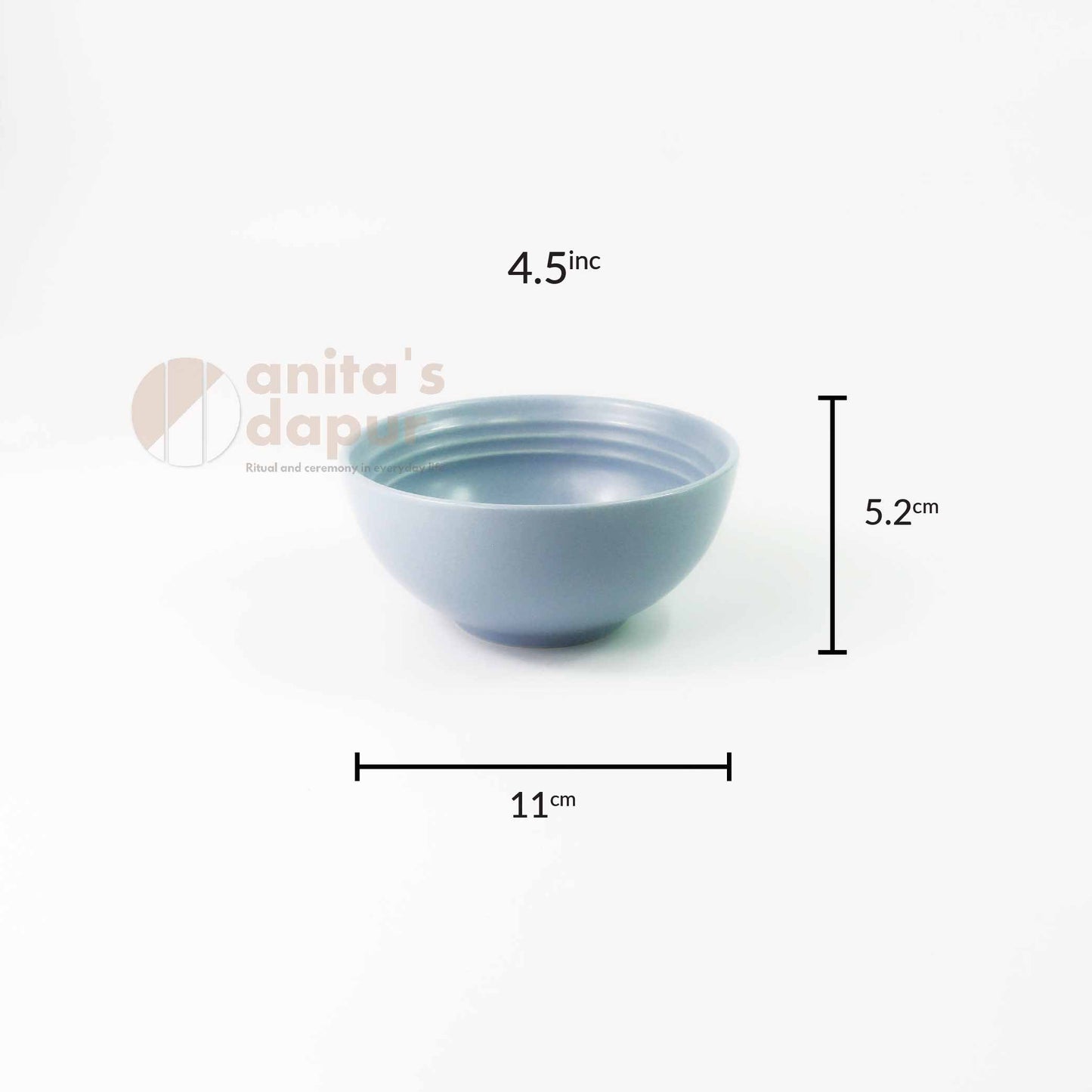 Matte Bowls Blue (4.5inch , 6inch , 8inch)