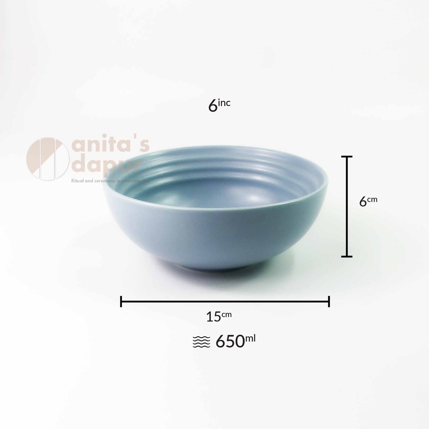 Matte Bowls Blue (4.5inch , 6inch , 8inch)