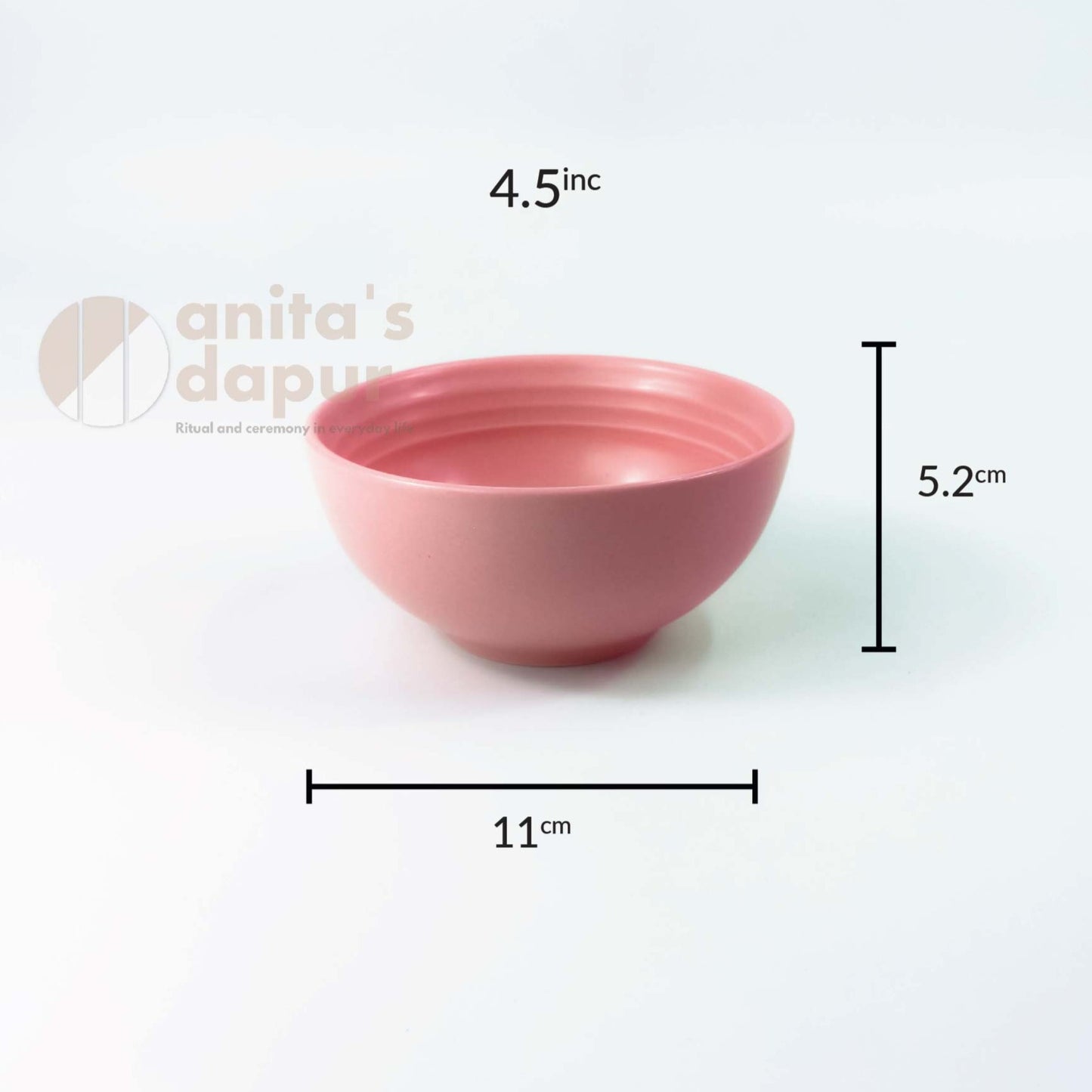 Matte Bowls Pink (4.5inch , 6inch , 8inch)