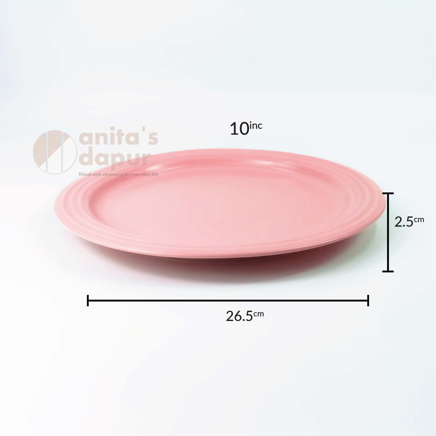 Matte Plate Pink (3.7inch , 8inch , 10inch , 12inch)