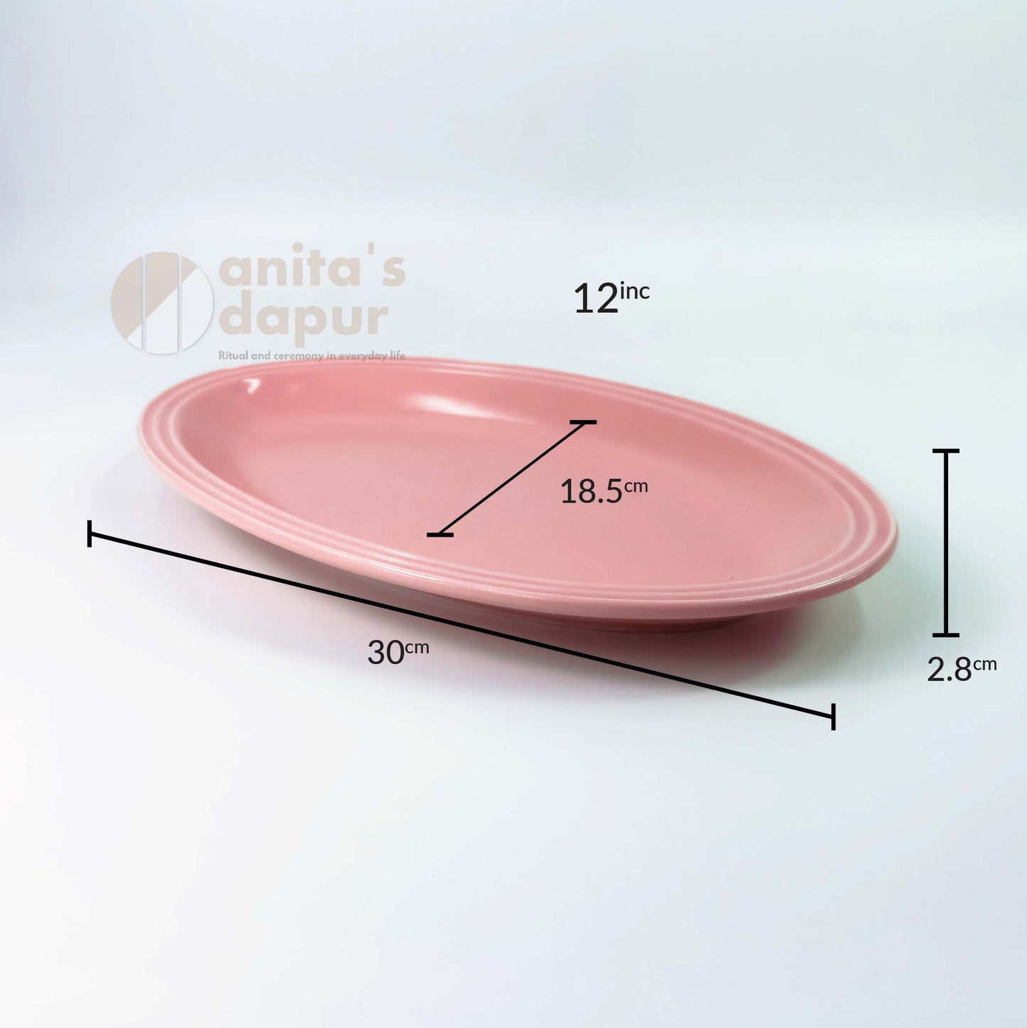 Matte Plate Pink (3.7inch , 8inch , 10inch , 12inch)