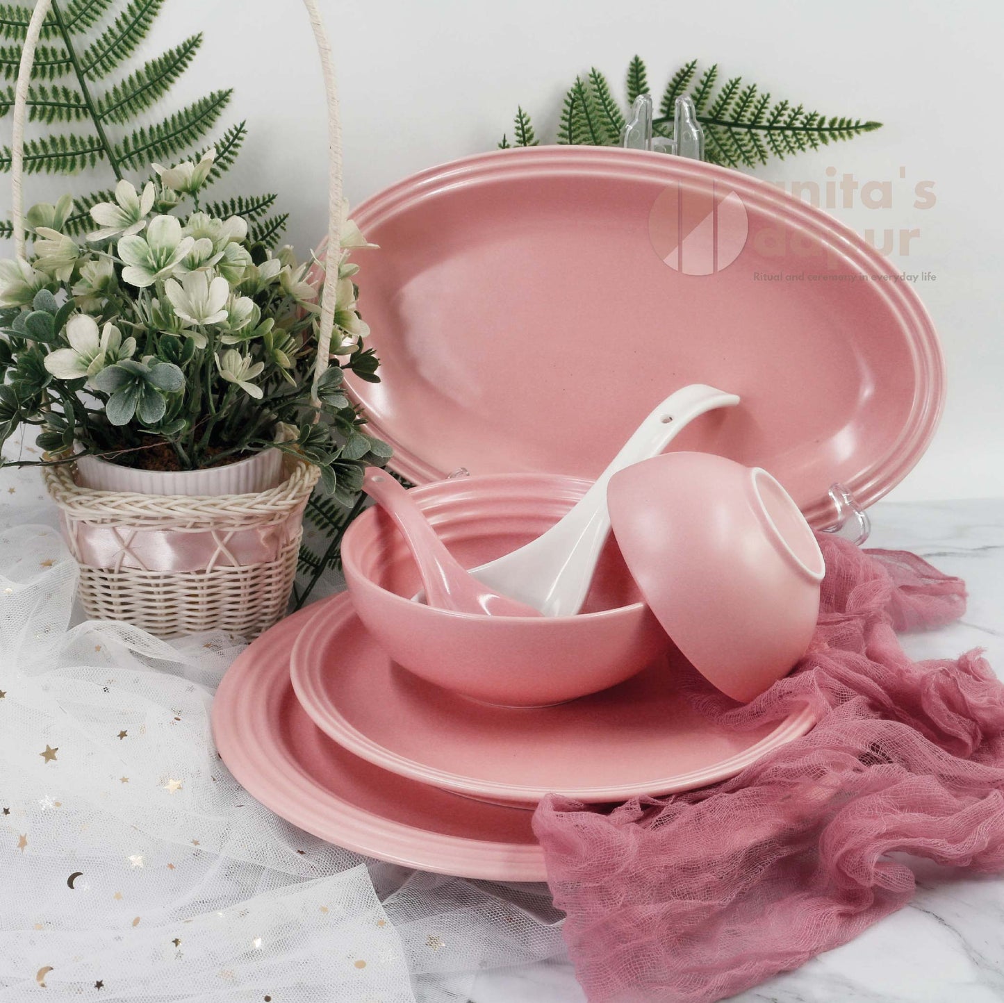 Matte Bowls Pink (4.5inch , 6inch , 8inch)