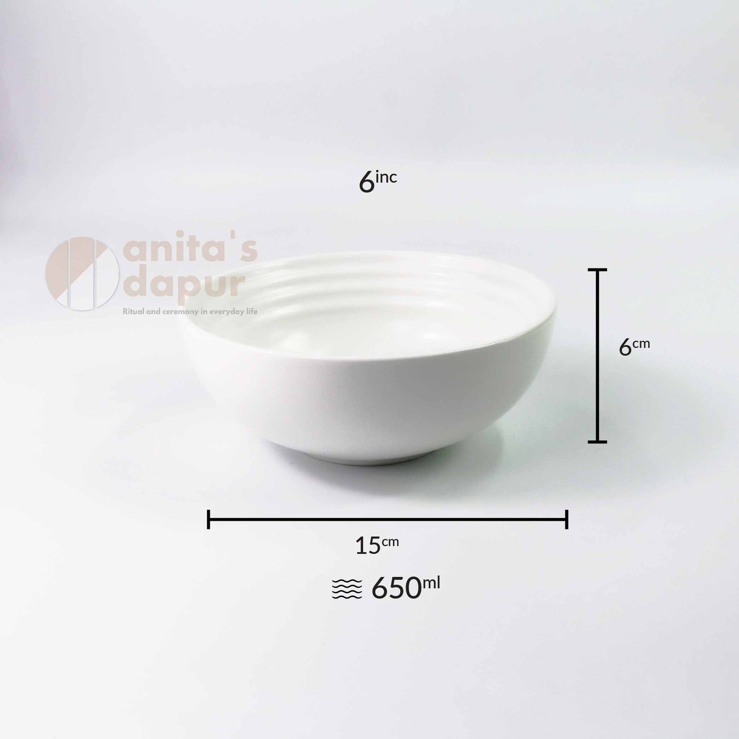 Matte Bowls White  (4.5inch , 6inch , 8inch)