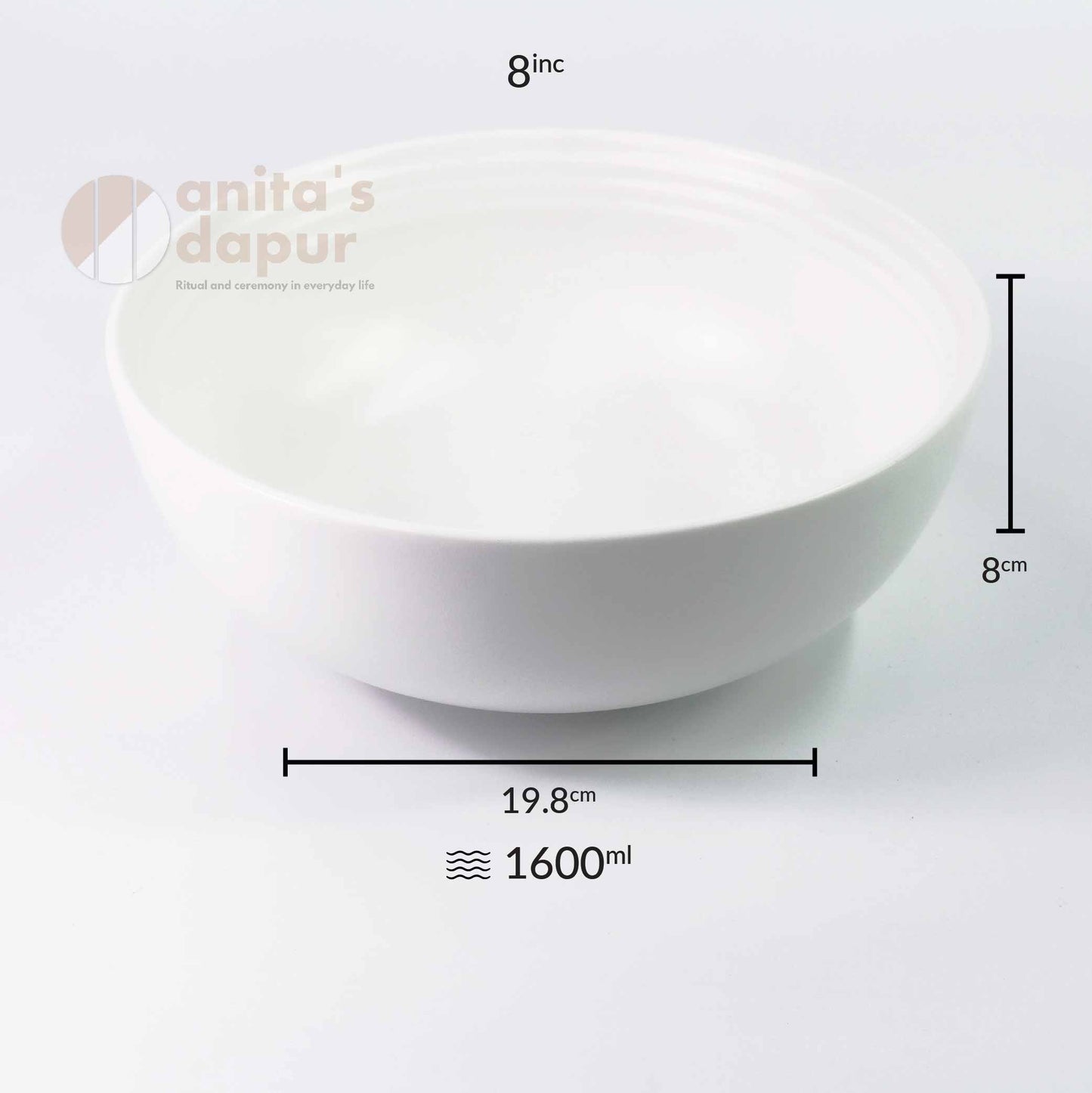 Matte Bowls White  (4.5inch , 6inch , 8inch)