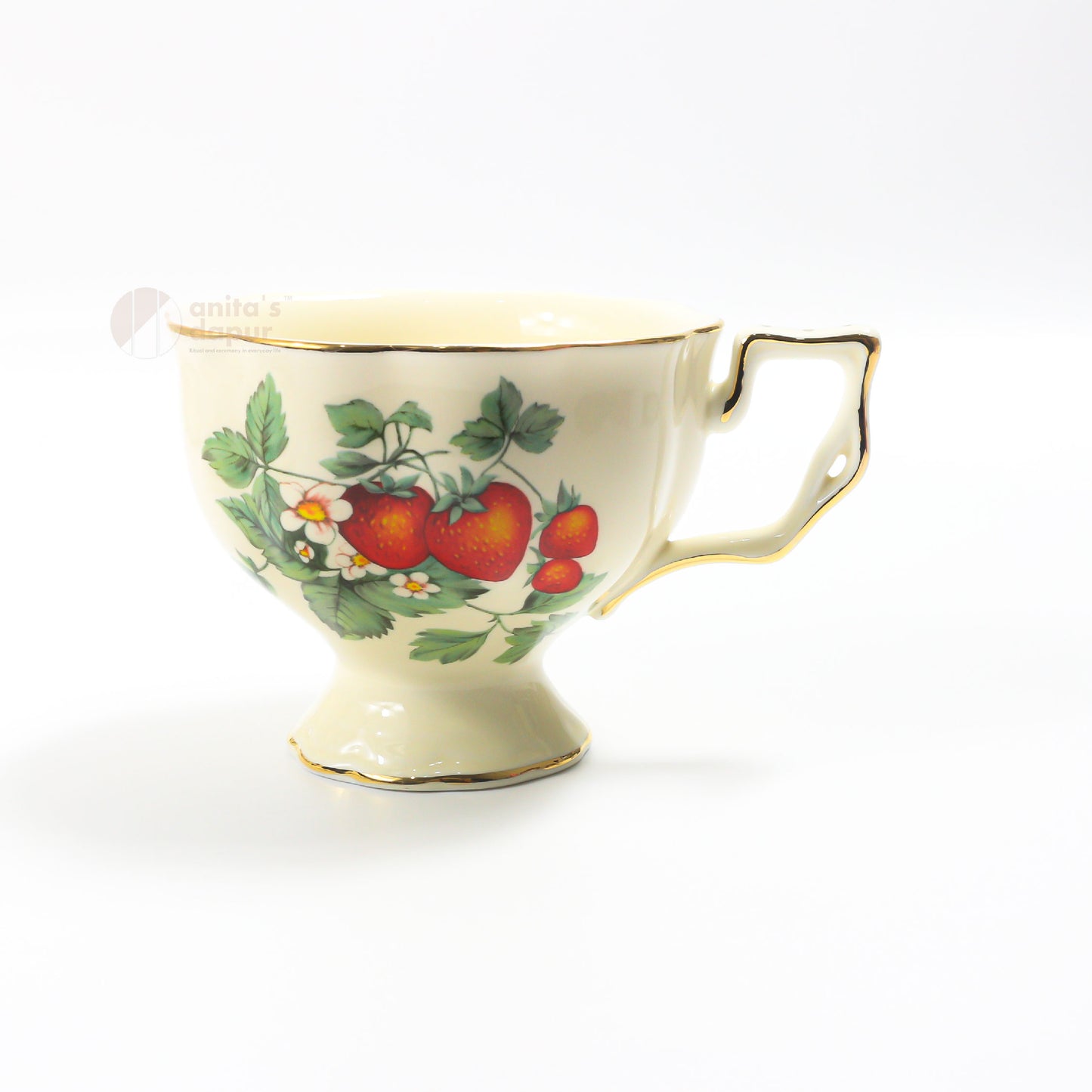 English Strawberry Cup & Saucer