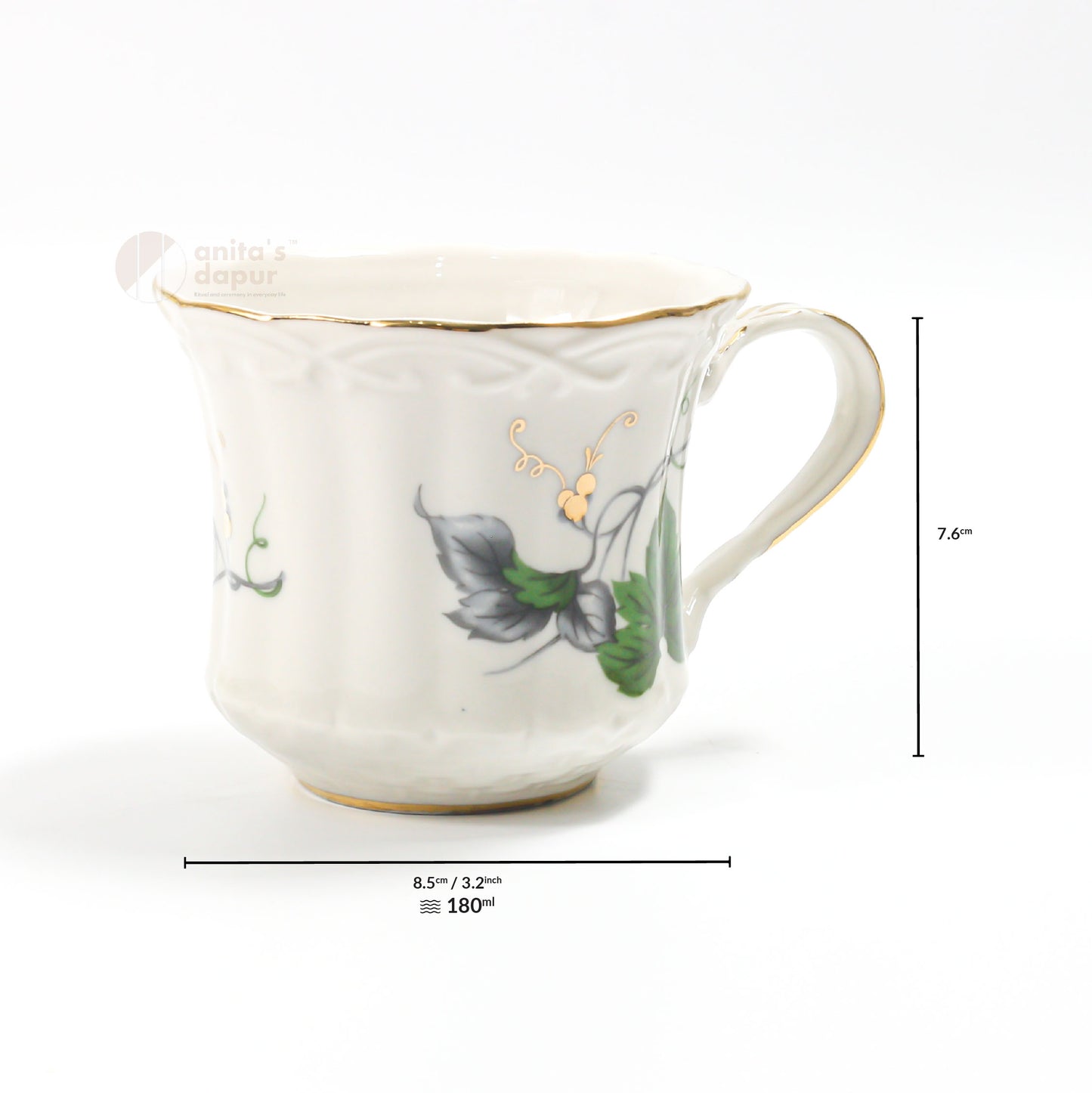 English Green Leaf Cup & Saucer