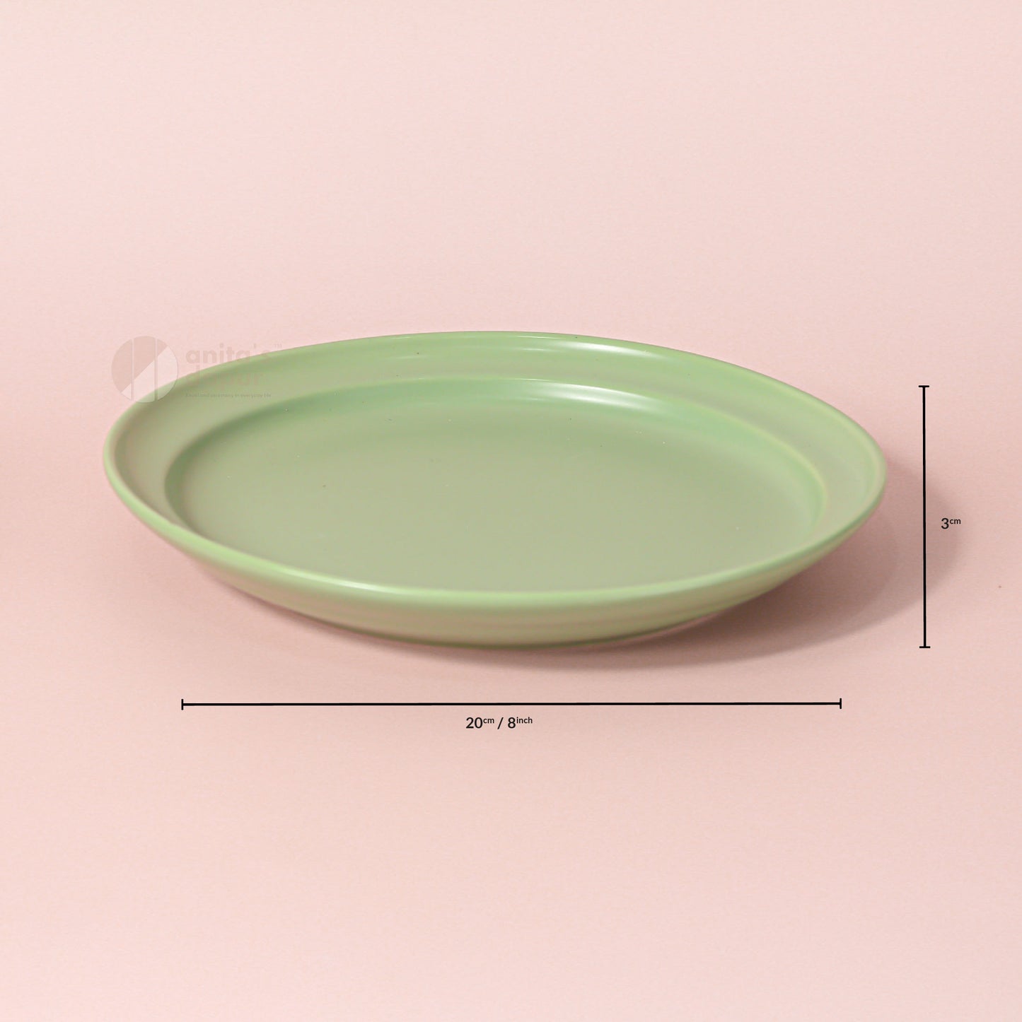 Matte Green Forest Plate (8 inch)