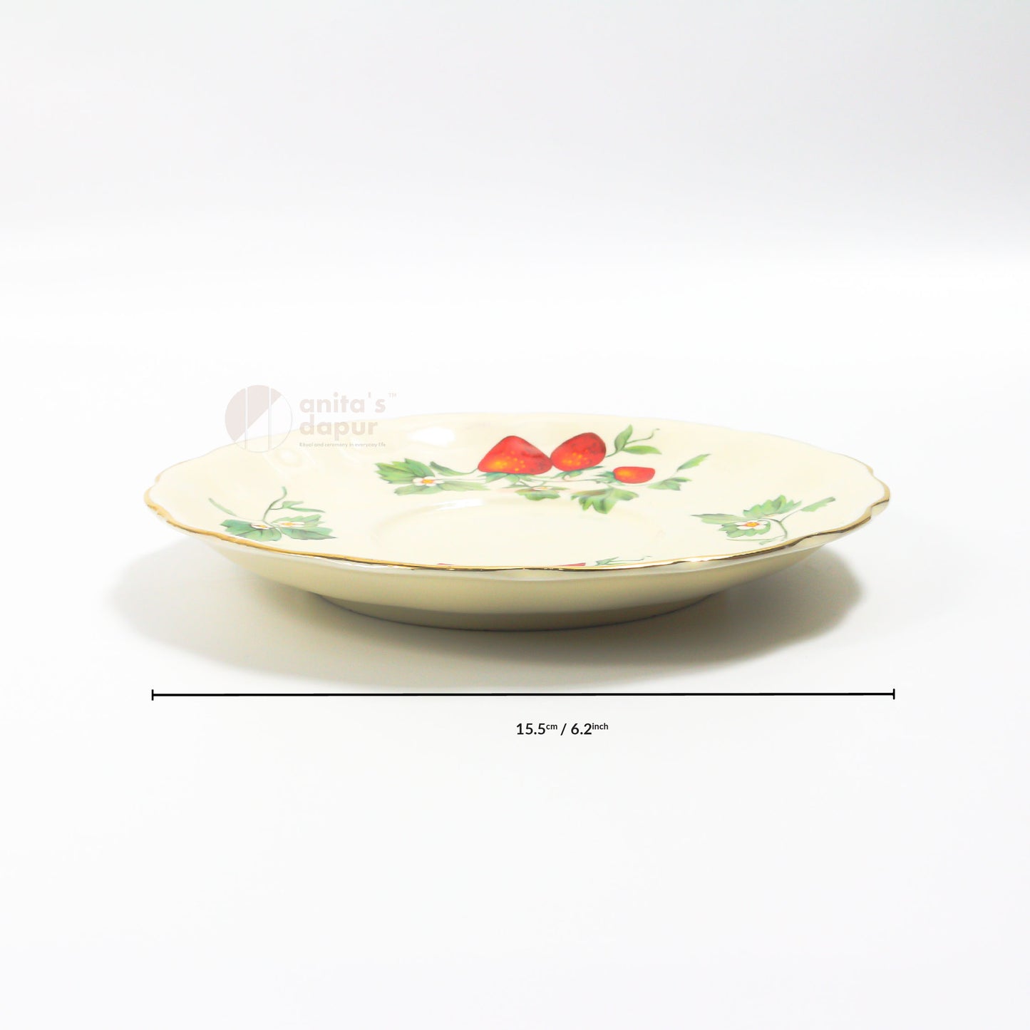 English Strawberry Cup & Saucer