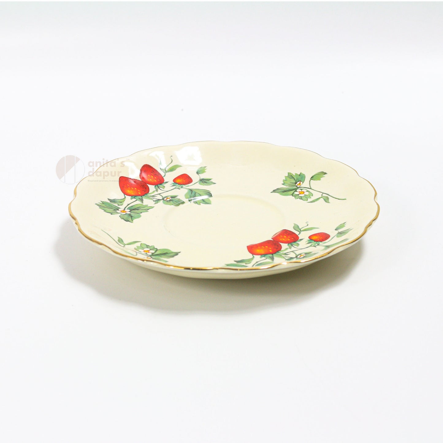 English Strawberry Cup & Saucer