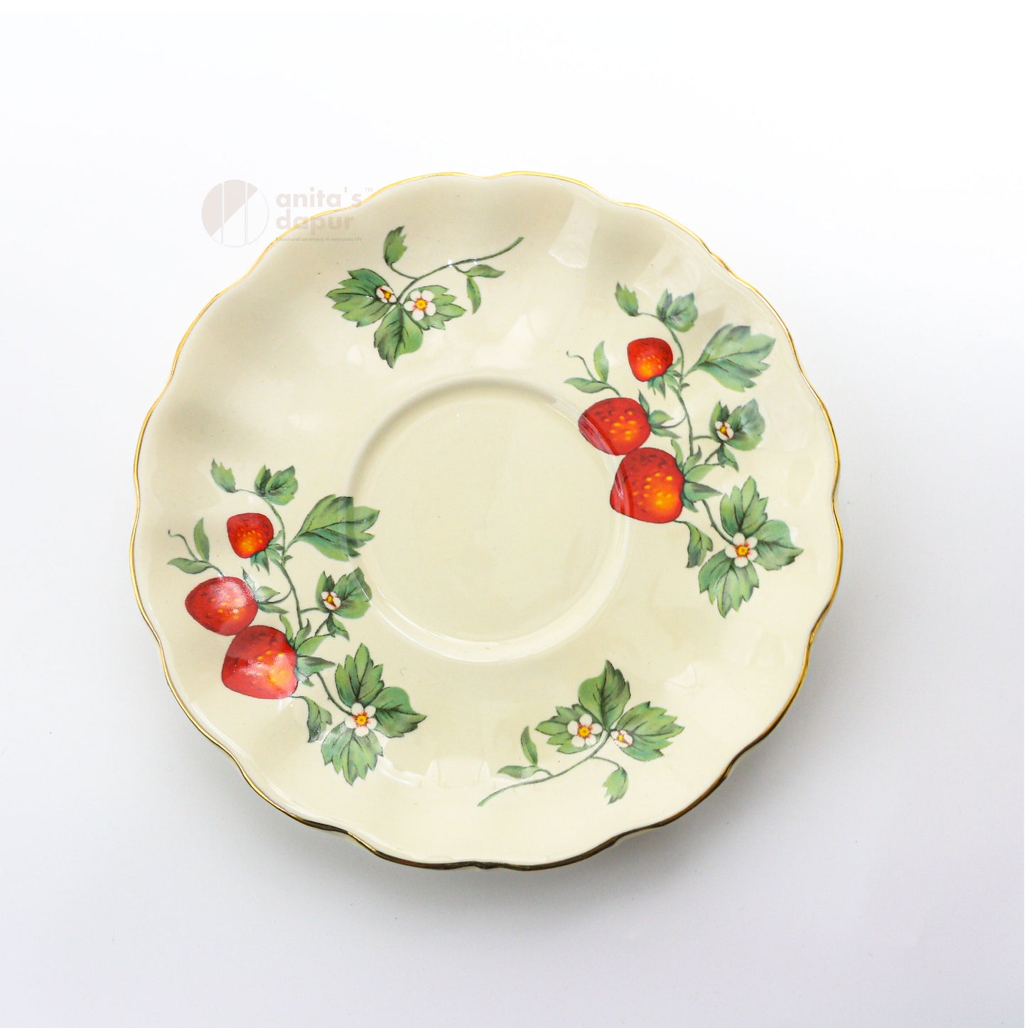 English Strawberry Cup & Saucer