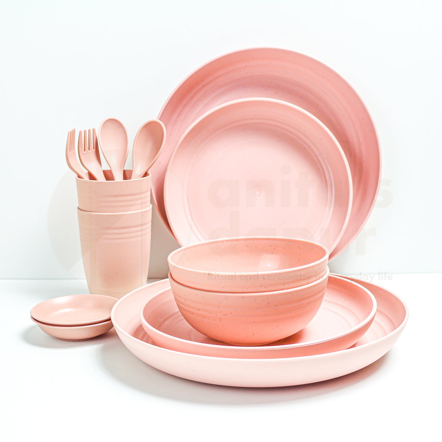 Wheat Straw Pink Set