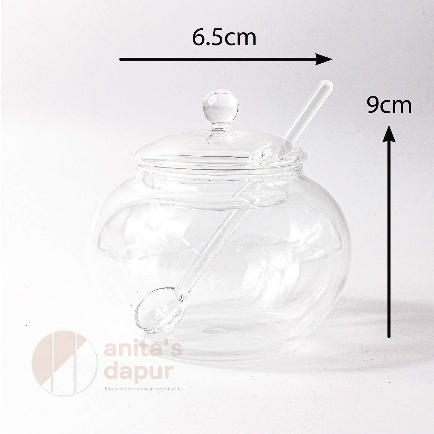 Round Transparent Condiment Jar