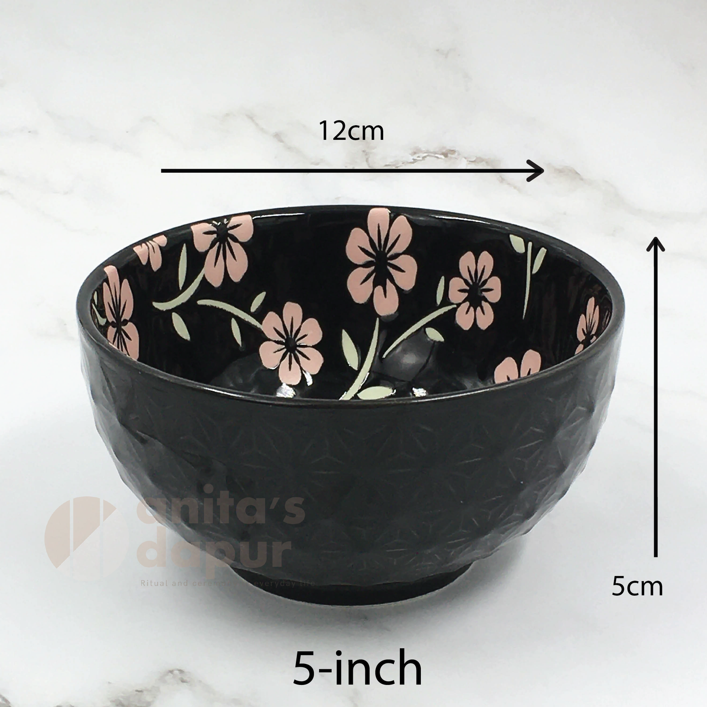 Black Sakura Bowls (5inch , 6inch and 8inch)