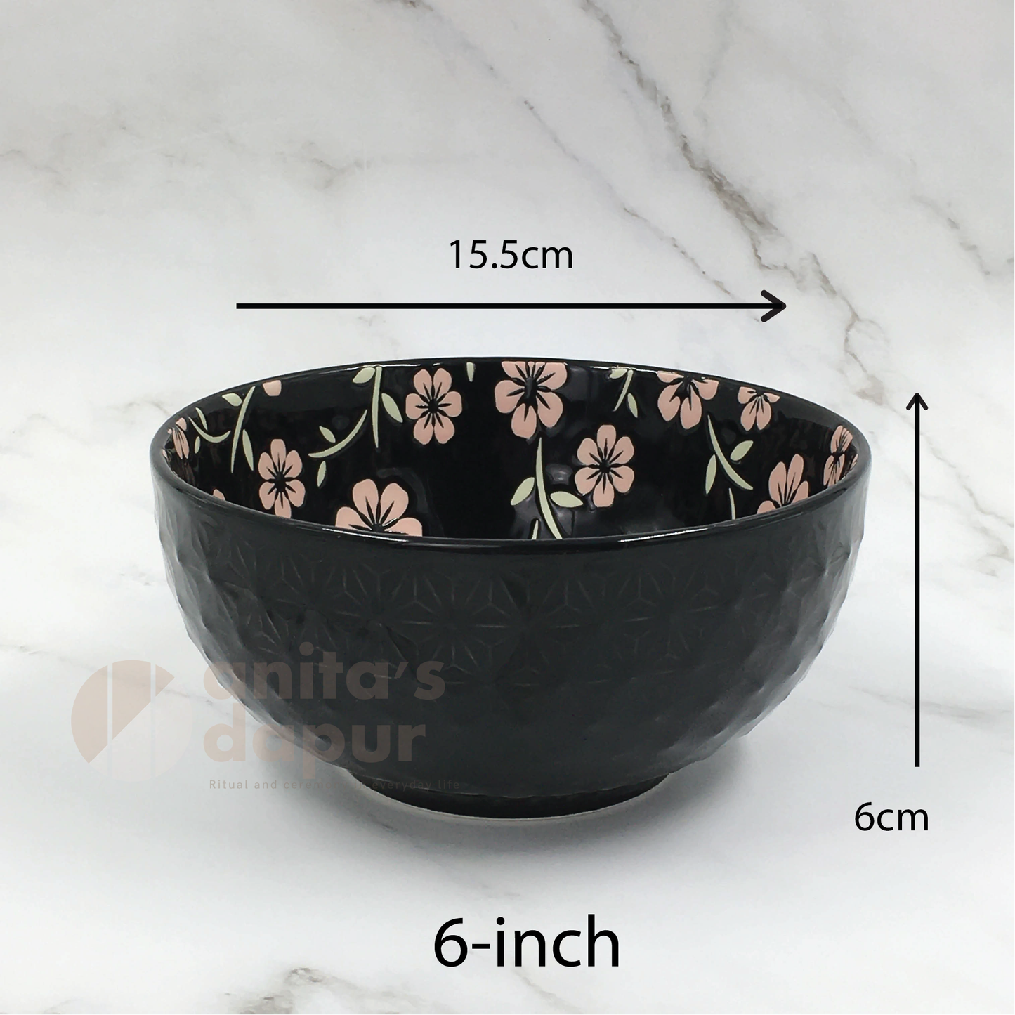 Black Sakura Bowls (5inch , 6inch and 8inch)