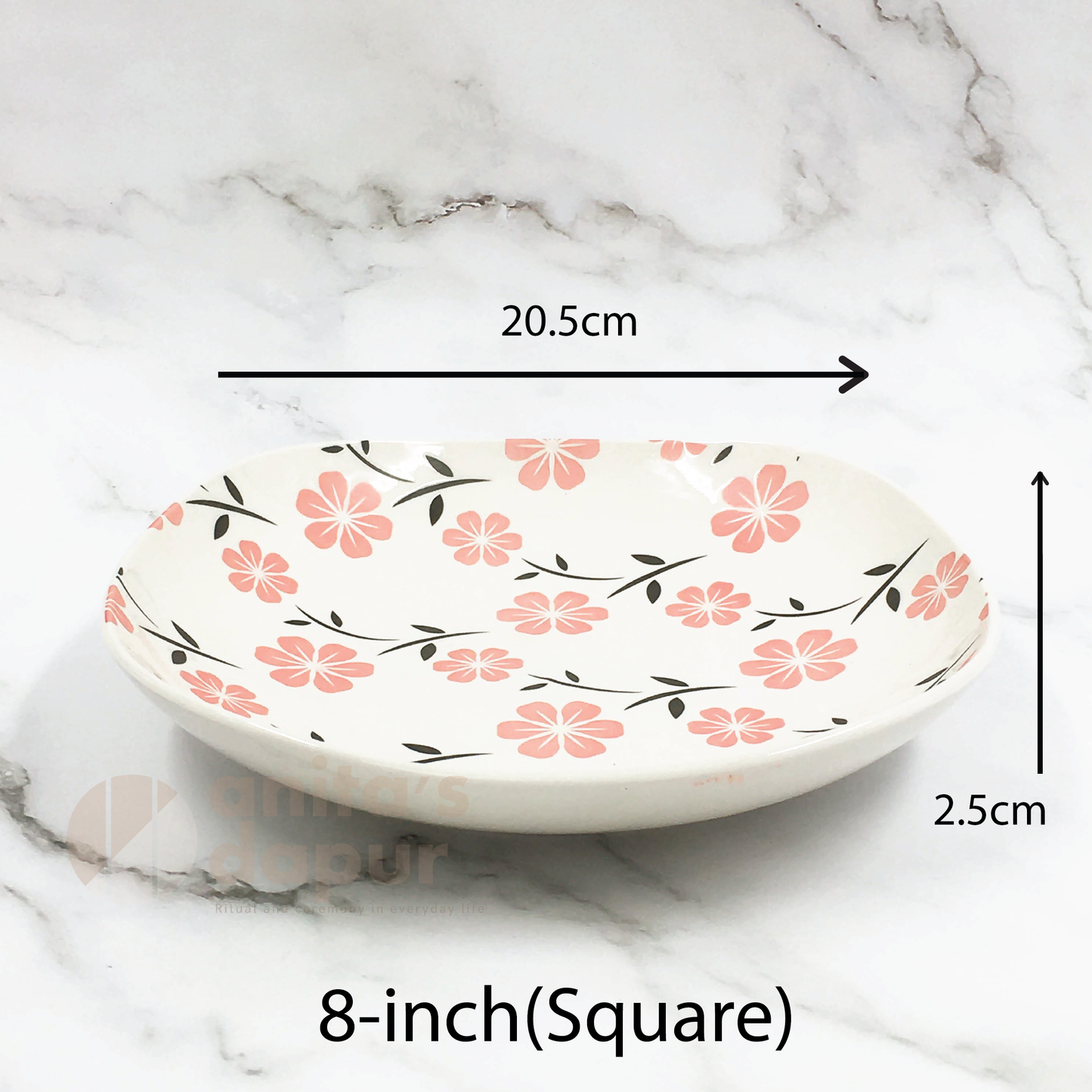 White Sakura Plate (8inch)